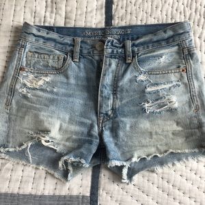 American Eagle High Waisted Distressed shorts